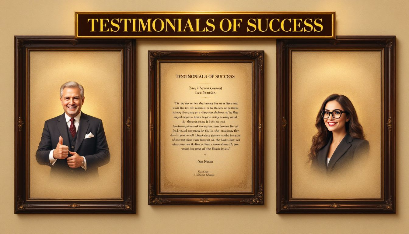 A collage of success stories from clients in elder law.