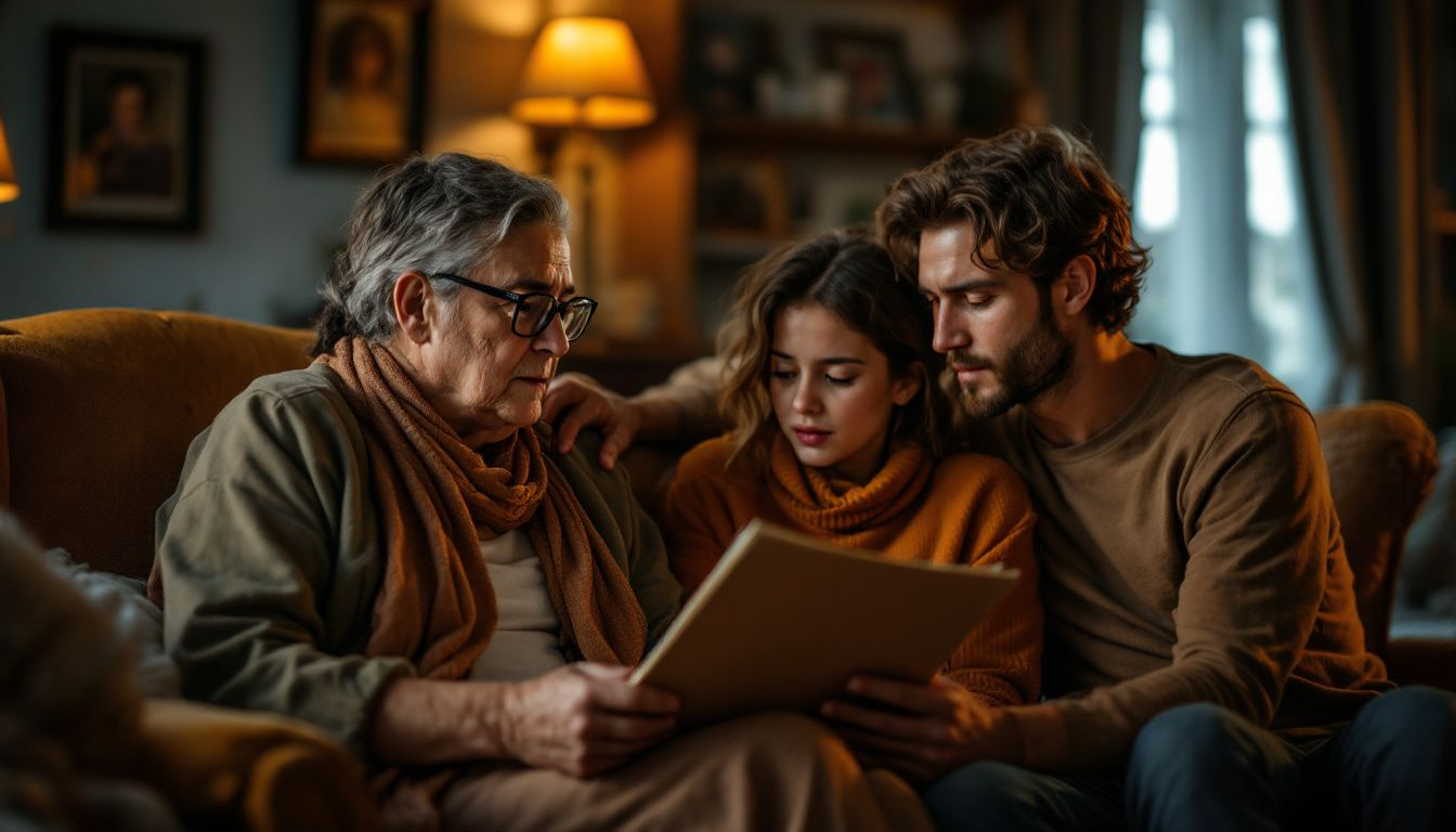 A family discussing long term care planning options.