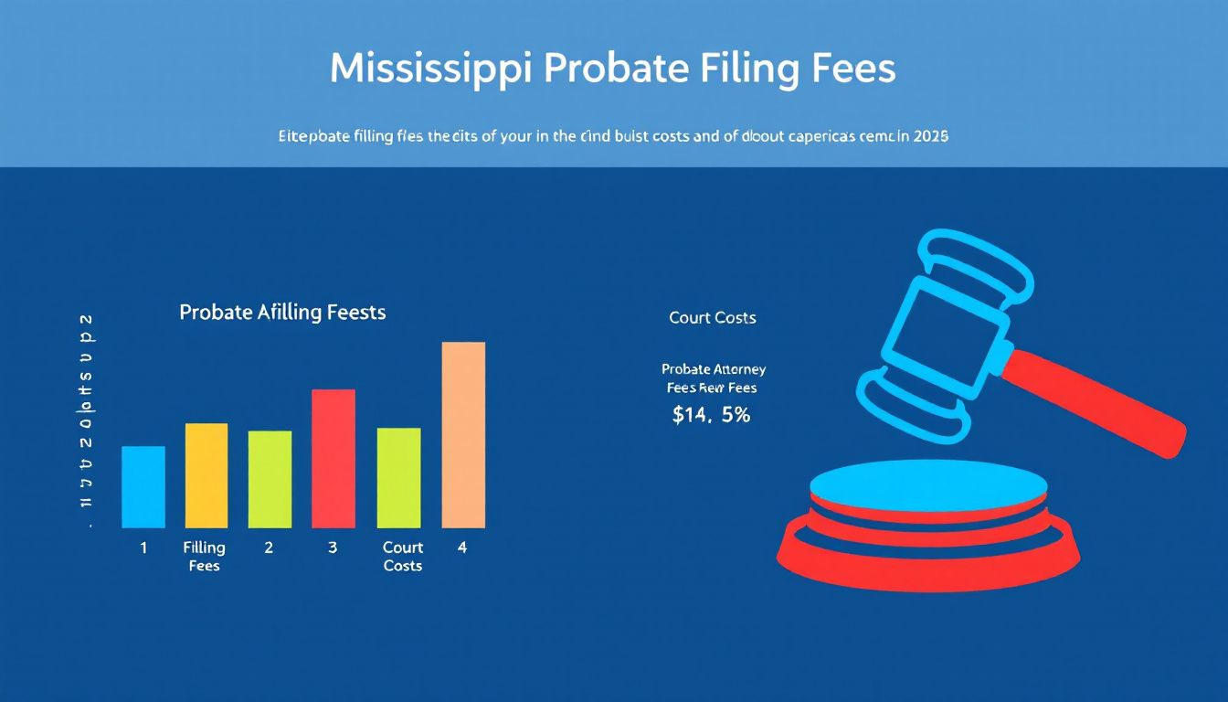 Court filing fees related to the probate process in Mississippi.